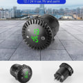 Miniatyrbild 4 av 5: Billeder LED-ur Touch-ur Vandtæt Bil Digitalt ur 12V/24V Mini Led Digitalt ur 2,01 tommer Diameter til biler, skibe, SUV