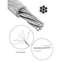 Miniatyrbillede 4 af 5: Rustfrit ståltov hængende sæt/wire kabel med spændebøjle /15m PVC-belagt rustfrit ståltov 2mm med M5 rustfrit stål spændebøjle krog og øje