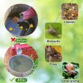 Miniatyrbillede 3 af 4: Regnvandsbeholdernet, Regnvandsbeholdernetdæksel Mesh Bucket Net Justerbar Udendørs Have Regnvandsbeholderdæksel (95cm Diameter Sort)