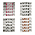 Miniatyrbillede 4 af 5: 4 Værdier 80 Stk 6,3x25 mm BS1362 3 5 10 13 A amp 240 V volt 0,248x0,984 Tommer Keramiske Rør Sikringer Assorteret Kit