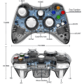Miniatyrbillede 3 af 5: Trådløs controller kompatibel med Xbox 360 Dobbelt motor vibration trådløs gamepad Gaming Joypad