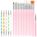 Miniatyrbillede 1 af 5: Neglekunst Børstesæt, 15 stk. Akryl Neglebørste Malepen og 5 stk. Negle Dotting Værktøjer, Neglepen Designer Neglekunst Malesæt