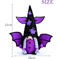 Miniatyrbild 2 av 5: 2 st Halloween Gnome Höstdekorationer, Handgjorda Ansiktslösa Plysch Halloween Häxgnomer med Spindelfladdermusprydnader