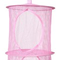 Miniatyrbilde 3 av 4: Lekeoppbevaringsnettkurv Brystnett Barnas Lekeoppbevaringspose Soverom Vegg Dør Garderobe (Rosa)