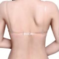 Miniatyrbild 3 av 5: Sexig 3/4-kupa transparent push-up-behå för kvinnor, osynlig behå med tunna axelband 38