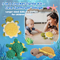 Miniatyrbild 5 av 5: Virka Kit för Nybörjare, Solros Sköldpadda Virka Kit för Vuxna, Komplett Virknålssats med Instruktioner 3 PC