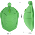 Miniatyrbild 4 av 4: Trådlös mus, söt djur sköldpadda form trådlös datormus optisk ergonomisk mus för dator bärbar dator bärbar dator (grön)
