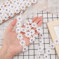 Miniatyrbilde 2 av 4: 15 meter Daisy-bånd, 25 mm bredt, Daisy solsikke dekorasjon blonder trim, brodert sybånd for kjoler pynt DIY