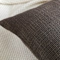 Pikkukuva 5 / 5: 2 kpl tyynynpäällistä, yksivärinen, pellavainen tyynynpäällinen, sohvaan, makuuhuoneeseen, kotiin, 45*45cm Dark brown