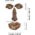 Miniatyrbillede 3 af 5: Gammel mand trækrammer, havekigger, havekunst, skulptur, ornament, udendørs skulptur, træansigt, havedekoration, (C)