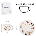 Miniatyrbillede 2 af 5: Keramisk kaffekrus, sød pink kop til kvinder med underkop til kontor og hjem, tåler opvaskemaskine og mikroovn, 300 ml Style 1