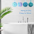 Miniatyrbilde 5 av 5: Dusjpuff Loofah 75g/STK Ekstra Stor Dusjpuff Dusjsvamp Dusjscrunchie Kroppspuff Dusj, Sett med 4, Blomstfarge