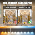 Miniatyrbillede 3 af 5: G9 LED-pære, 3W svarende til 30W G9 halogen, 300LM, varm hvid 3000K, flimmerfri, AC 220V, IKKE-dæmpbar, 10-pak [Energiklasse F]