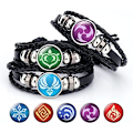 Miniatyrbilde 2 av 5: Armbånd 7-pakke, Animne lysende armbånd, element lysende armbånd gløder i mørket