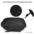 Miniatyrbilde 4 av 5: Gassgrill BBQ Grilltrekk for Weber Baby Q, Q100 og Q1000 Gassgriller, Svart