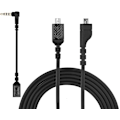 Miniatyrbillede 1 af 4: 2 i 1 udskiftningslydkabel kompatibel med Steelseries Arctis 3, Arctis 5, Arctis 7, Arctis Pro