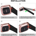 Miniatyrbilde 4 av 5: Kompatibel med Fitbit Versa-rem/Fitbit Versa 2-rem, myk silikon sportsreim for Fitbit Versa 2/Fitbit Versa Lite/Versa SE, 2-pakning