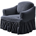 Miniatyrbild 1 av 5: Elastiskt sofföverdrag halkfritt sofföverdrag elastiskt sofföverdrag dark grey 140CM