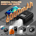 Miniatyrbillede 2 af 5: Luftpumpe til Schrad Portable Luftkompressor 2000mAh, Mini Elektrisk Luftpumpe 10.3Bar/150PSI, med Digital Display og LED Lys og 4 Tilstande