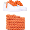 Miniatyrbillede 1 af 5: 8mm tykke reb snørebånd - Air Force One snørebånd, Air Force reb snørebånd, Air Force snørebånd, reb til sko Orange