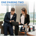 Miniatyrbillede 4 af 5: 2-pak professionel trådløs mikrofon til iPhone iPad, reversmikrofon reversmikrofon plug and play-klips til YouTube, optagelse, vlogging