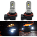 Miniatyrbillede 1 af 5: H11 h8 H9 H16 LED-pære tågelygter, rent hvid 6000K, OBC-fejlfri 12W 1200lm LED-kørelys til køretøjer