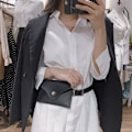 Miniatyrbild 5 av 5: Damväskor i konstläder, midjeväska, miniväska, modeaccessoarer, resefodral för telefon/svart