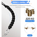 Pikkukuva 3 / 5: Punottu Paracord-avainnauha lukittavilla klipseillä, D-renkaalla, ripustuskoukkujen sarjalla