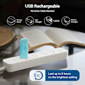 Pikkukuva 2 / 5: Amber-kirjanvalo, USB-ladattava kirjanvalo lukemiseen, kiinnitettävä kirjanvalo, säädettävä kirkkaus, nukkumisavustusvalo, lämmin valkoinen Rosa