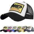 Miniatyrbillede 1 af 5: Baseball Cap Mesh Hats Unisex Broderet Bogstav Patch Casual Hats Hip Hop Solhatte Black