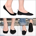 Miniatyrbild 3 av 5: No Show Socks Women för Flats 4 Pack Non Slip Invisible Ultra Low Cut Socks