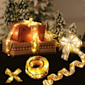 Miniatyrbild 4 av 4: Glittrande bandljus 10m LED julbelysning, julgransdekoration, spetsbåge DIY julgransdekor semester, varmt vitt ljus