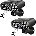 Miniatyrbild 1 av 5: Solcellsdrivna Utomhuslampor, 2-pack Solcellsdrivna Utomhuslampor med Rörelsesensor, IP65 Vattentät, 120° Sensor Utomhus Solcellslampa, [Energiklass D]