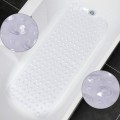 Miniatyrbilde 1 av 5: Badekarmatte 30% Ekstra Lang Dusjmatte Sklisikker Anti-Skli Badematte med 200 Sugkopper, 16 x 40 tommer Transparent Clear 16 x 40 in