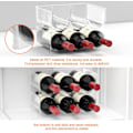 Miniatyrbillede 4 af 5: 2 stk. flaskeholder, stabelbar plastikflaskeholder til 6 flasker vin eller andre drikkevarer