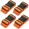 Miniatyrbilde 1 av 4: 4-pakning bagasjeremmer for kofferter, reimtilbehør for reiser, multifunksjonell Orange