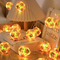 Miniatyrbilde 3 av 5: 3,2 m Rose Ball Fairy Lights 3D speil Globe dekorative nattlys