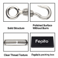 Miniatyrbilde 2 av 5: 6 stk. Wire Tensioner M4 Rustfritt Stål Justerbar Turnbuckle Hook And Eye Set Heavy Duty