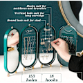 Miniatyrbillede 3 af 5: ABS Foldable Smykkearrangør, Øreringholder Smykke Display Stativ, Ørering Halskæde Smykkeæske