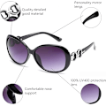Miniatyrbillede 5 af 5: Solbriller unisex Vintage Big Frame Dame Shades UV400 Solbriller Black