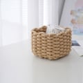 Miniatyrbilde 3 av 5: Vevd bomullsrepeskurv, oppbevaringskurv i tau, baderomorganisator, oppbevaringskurv for barneromsklosett