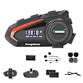 Miniatyrbillede 1 af 5: Hjelm Bluetooth Headset Motorcykel Bluetooth Headset Med Skærm Lang Levetid Rider Vandtæt