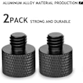 Miniatyrbillede 4 af 4: Mikrofonstativadapter 5/8 hun til 3/8 han adaptergevind til mikrofonstativer 2-pak