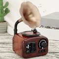 Miniatyrbilde 2 av 5: Retro Grammofon Musikboks Hjemme Skrivebordsdekorasjon Musikalsk Gave, Miniatyr Grammofonsformet Musikboks
