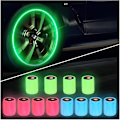 Pikkukuva 3 / 5: 4 Auton Pölykorkkia Auton Renkaisiin, Pääkallo Fluoresoivat Auton Rengasventtiilin Korkit, Valoisat Rengaskorkit, Universaalit Auton Rengasventtiilin Korkit Style 2