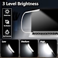 Miniatyrbild 4 av 5: LED USB Läslampa, Beröringskänslig Strömbrytare, 3 Justerbara Ljusstyrkor, Flexibel Svanhals, för Resor, Läsning, Sovrum, Kontor Negro