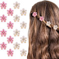 Miniatyrbillede 1 af 5: 16 stk. Blomster Hårklemmer, Krystal Rhinestone Petal Hårklemme Små Hårklemmer Mini Hårklemmer Mode Hårtilbehør
