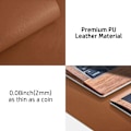Miniatyrbillede 2 af 5: Læder Skrivebordsunderlag, Skridsikker PU Læder Skrivebordsunderlag, Laptop Skrivebordsunderlag, Vandafvisende Skrivebordsunderlag til Kontor og Hjem Brown 23.6" x 13.7"