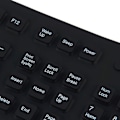 Miniatyrbild 5 av 5: Silikon tangentbord, 109 tangenter Vattentät Bärbar Flexibel Tangentbord, Fällbart Tyst Tangentbord med USB 2.0 för PC Laptop (Svart)