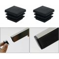 Miniatyrbilde 3 av 4: 40 stk firkantede plastplugger 20mm x 20mm sorte firkantede rørplugger firkantede rørsett plast endehetter for møbelben skaphyller stolben